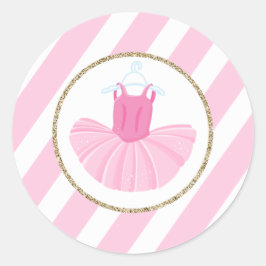 Adesivo Redondo Ballerina tutu Sticker