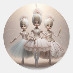Adesivo Redondo Ballet do Quebra-Nozes Moda-Dançarinos Árabes