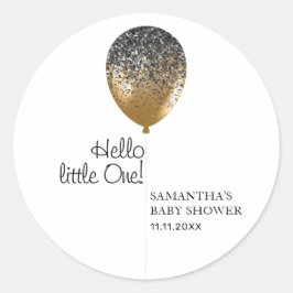 Adesivo Redondo Balloon Baby Shower Celebration