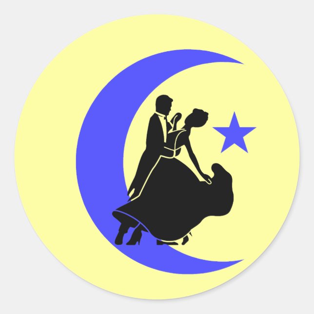 Adesivo Redondo Ballroom Dancing (Frente)