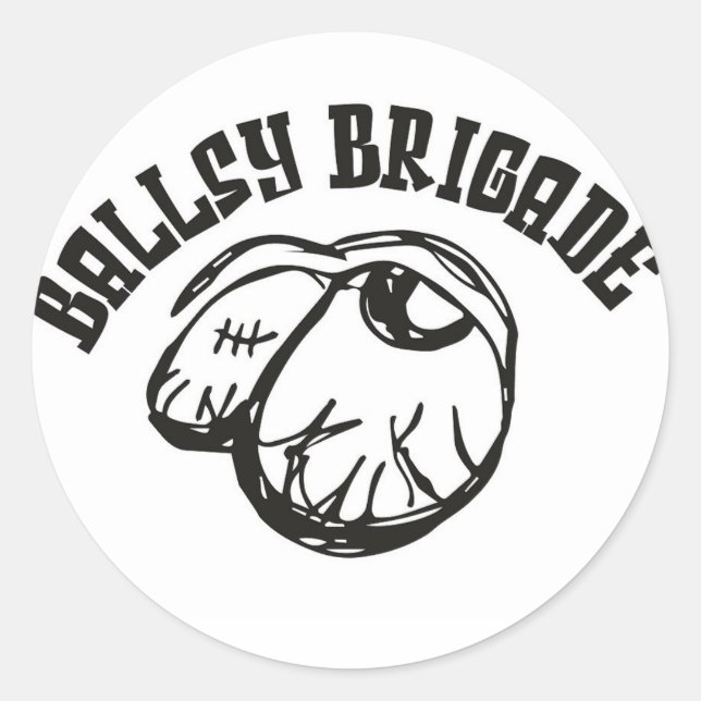 Adesivo Redondo Ballsy Brigade Stickers (Frente)
