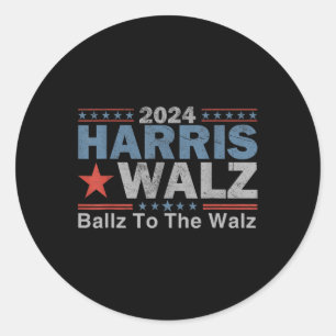 Adesivo Redondo Ballz Para O W Harris W 2024 Kalama Harris Waltz 2