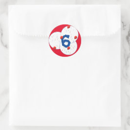 Adesivo Redondo Balões Brilhantes e Noite de Confetti