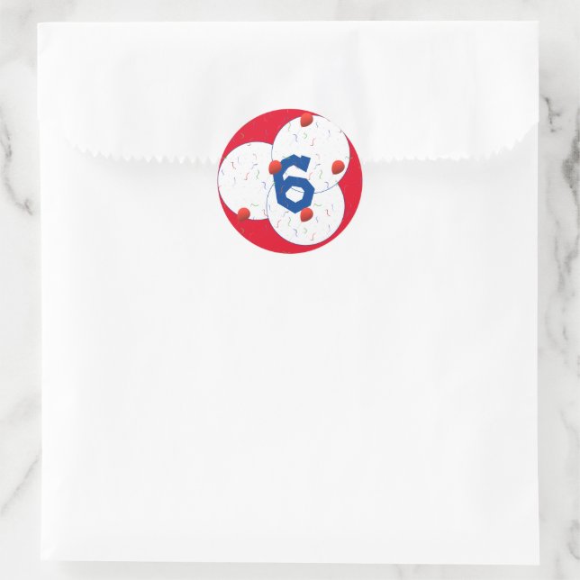 Adesivo Redondo Balões Brilhantes e Noite de Confetti (Bolsa)