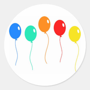 Adesivo Redondo Balões Coloridos