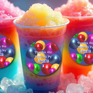 Adesivo Redondo Balões de aniversário divertidos Favoritos persona