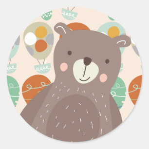 Adesivo Redondo Balões de ar quente Whimsic