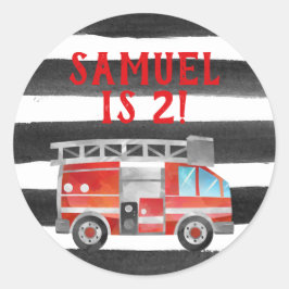 Adesivo Redondo Balões de festa de aniversário de Caminhão de Bomb