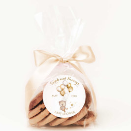 Adesivo Redondo Balões de Urso de Pelúcia Decoração de Favor de Ch