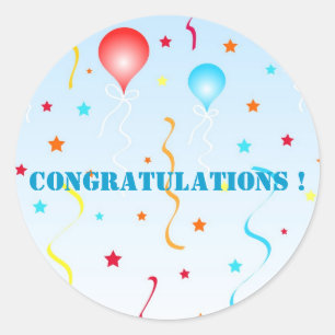 Adesivo Redondo Balões e estrelas