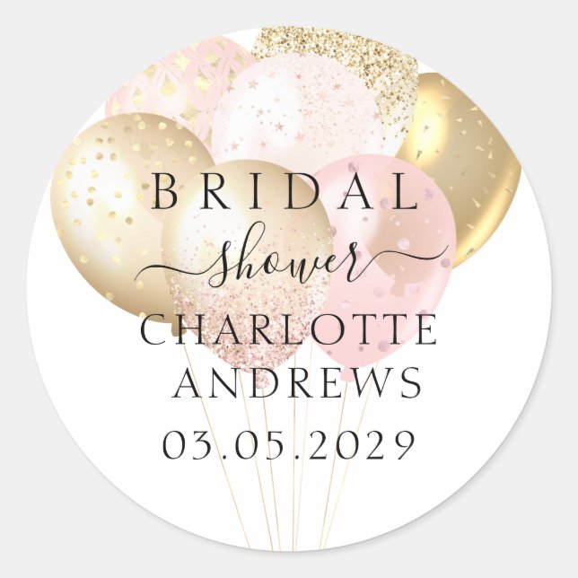 Adesivo Redondo Balões modernos, brilhantes (Frente)