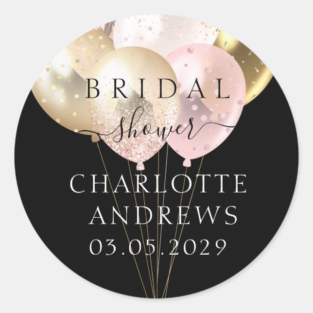 Adesivo Redondo Balões modernos, brilhantes (Frente)