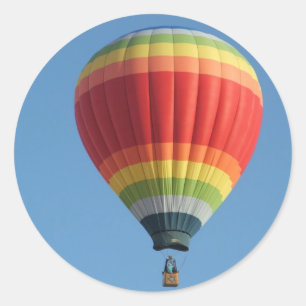 Adesivo Redondo Baloon do ar quente do arco-íris