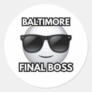 Adesivo Redondo Baltimore Chefe Final Emoji Sticker Legal