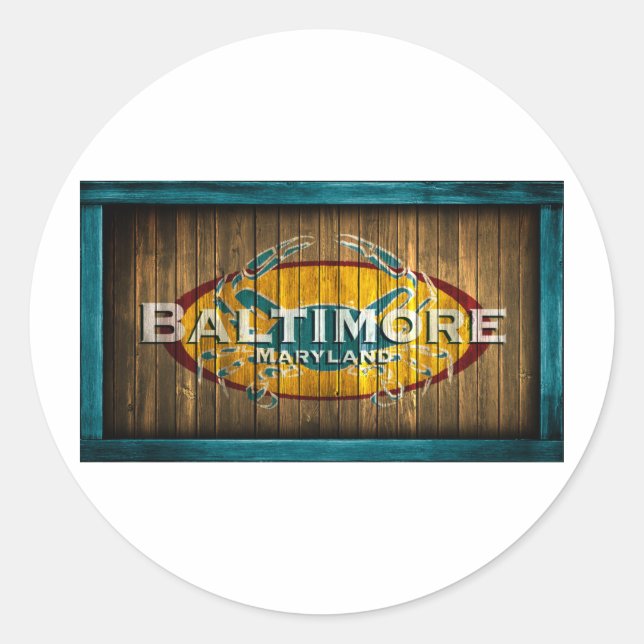 Adesivo Redondo Baltimore Crab (Frente)