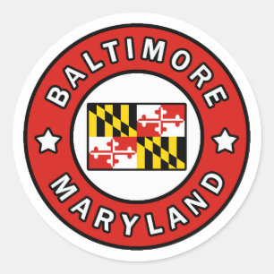 Adesivo Redondo Baltimore Maryland