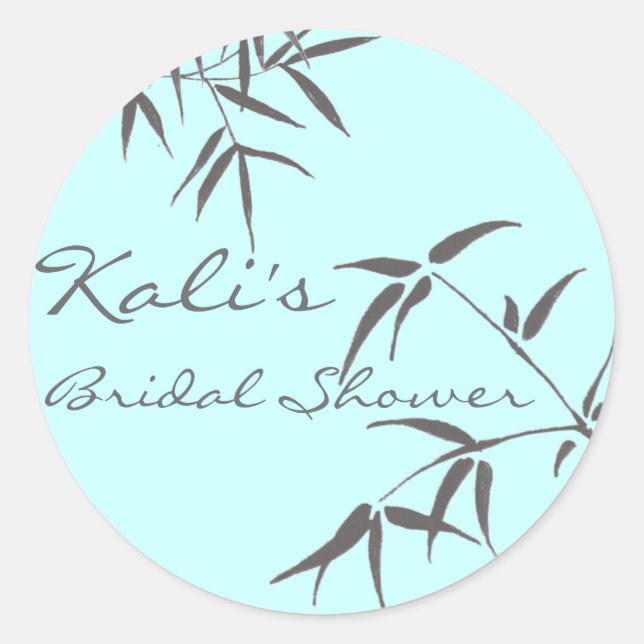 Adesivo Redondo Bamboo Leaf Bridal Stickers (Frente)