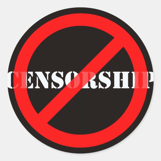 Adesivo Redondo Ban Censorship (Frente)