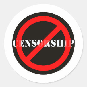 Adesivo Redondo Ban Censorship