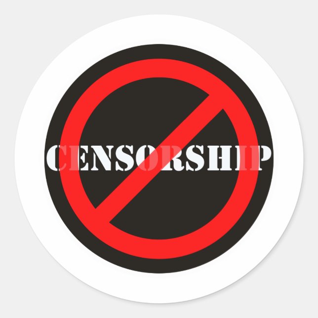 Adesivo Redondo Ban Censorship (Frente)