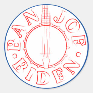 Adesivo Redondo Ban Joe Biden Banjo Sticker