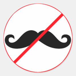 Adesivo Redondo Ban Mustaches!