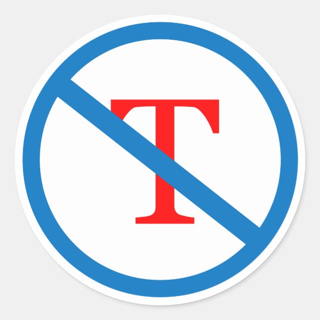 Adesivo Redondo Ban T Sticker (Frente)