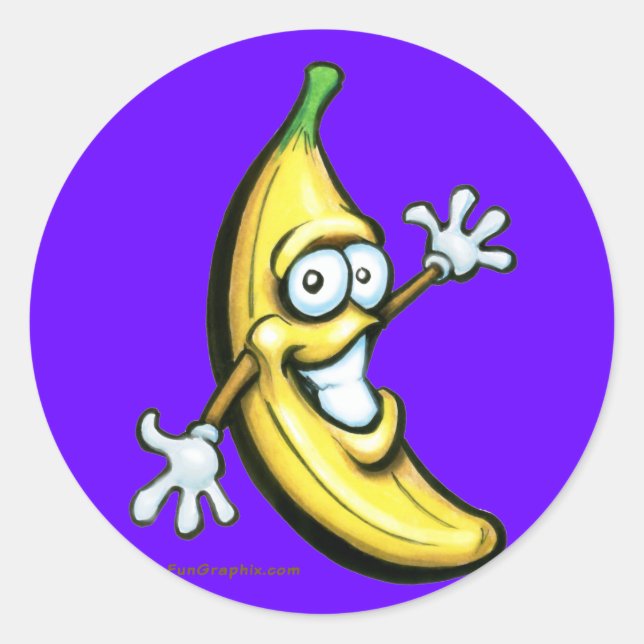 Adesivo Redondo Banana (Frente)
