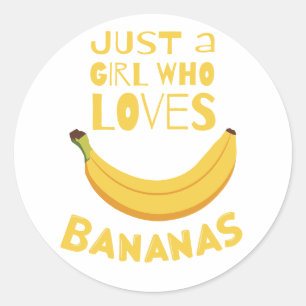 Adesivo Redondo Banana Love