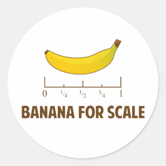 Adesivo Redondo Banana Para Escala