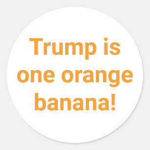 Adesivo Redondo Banana Trump Arte de Capa de História em Quadrinho