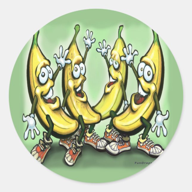 Adesivo Redondo Bananas (Frente)