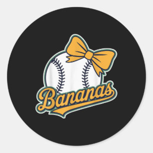 Adesivo Redondo Bananas Coloca Sobrenome Presentes Personalizados