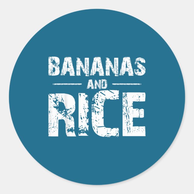 Adesivo Redondo Bananas e arroz  (Frente)