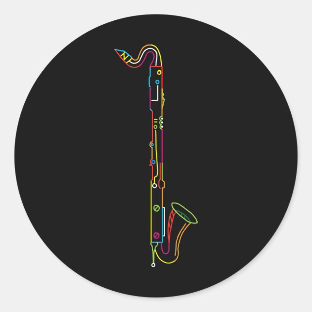 Adesivo Redondo Banda Clarinet (Frente)