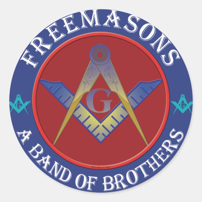 Adesivo Redondo Banda De Freemasons De Irmãos (Frente)