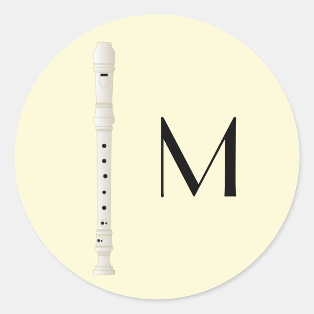 Adesivo Redondo Banda de Músicas em Gravador (Frente)