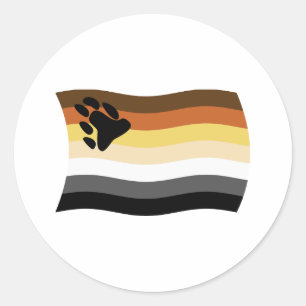 Adesivo Redondo Bandeira Adesiva da Irmandade do Urso