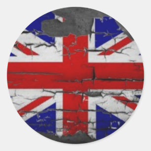 Adesivo Redondo Bandeira afligida de Union Jack