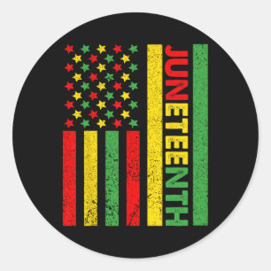Adesivo Redondo Bandeira Afro-Americana Décima Junta Camisas Mulhe