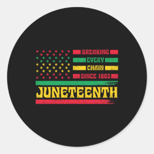 Adesivo Redondo Bandeira Afro-Americana Décima Junta Quebrando Cad