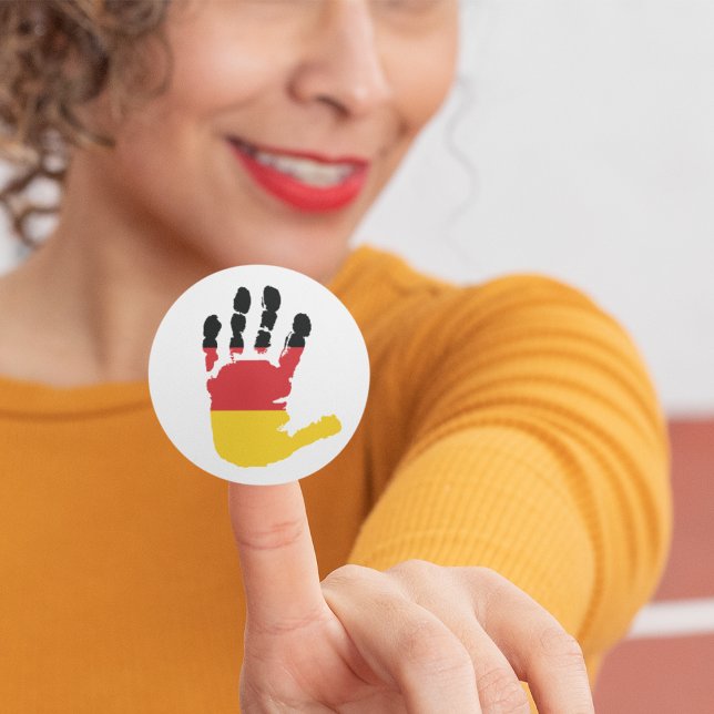 Adesivo Redondo Bandeira Alemã Em Paletas (Criador carregado)