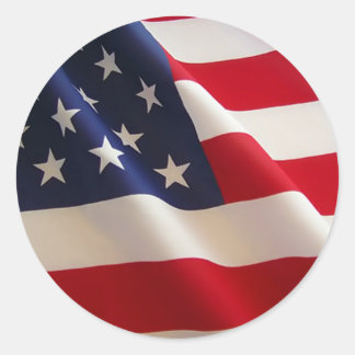 Adesivo Redondo Bandeira Americana