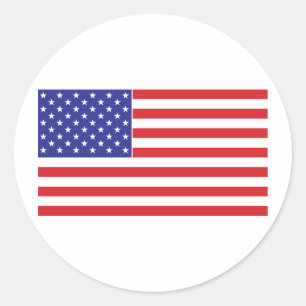 Adesivo Redondo Bandeira Americana