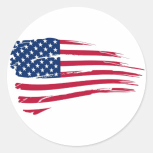 Adesivo Redondo Bandeira americana