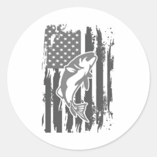 Adesivo Redondo Bandeira Americana