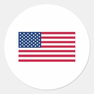 Adesivo Redondo Bandeira americana