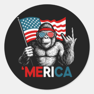 Adesivo Redondo Bandeira Americana