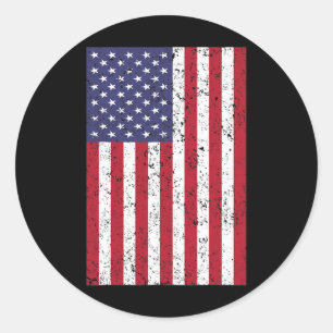 Adesivo Redondo Bandeira Americana Bandeira Dos Estados Unidos Da