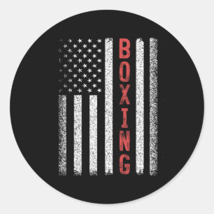 Adesivo Redondo Bandeira Americana De Boxer Novelt Em 4 De Julho L